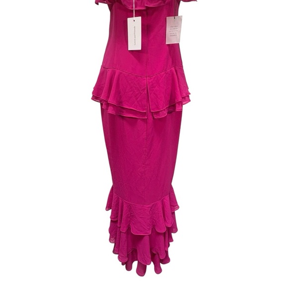 NEW Lovers + Friends Melissa Ruffle Maxi Dress Size Large - Picture 9 of 10